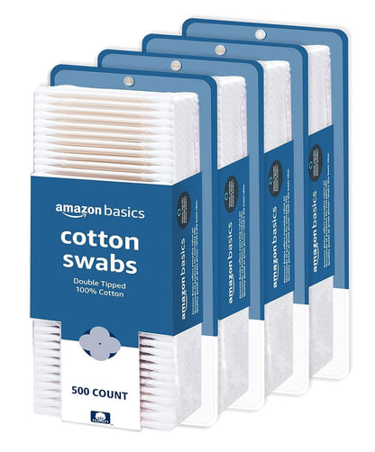 Double-Tipped Cotton Swabs for Personal Hygiene and Baby Care, Cotton, Versatile, Baby Safe, 500 Count